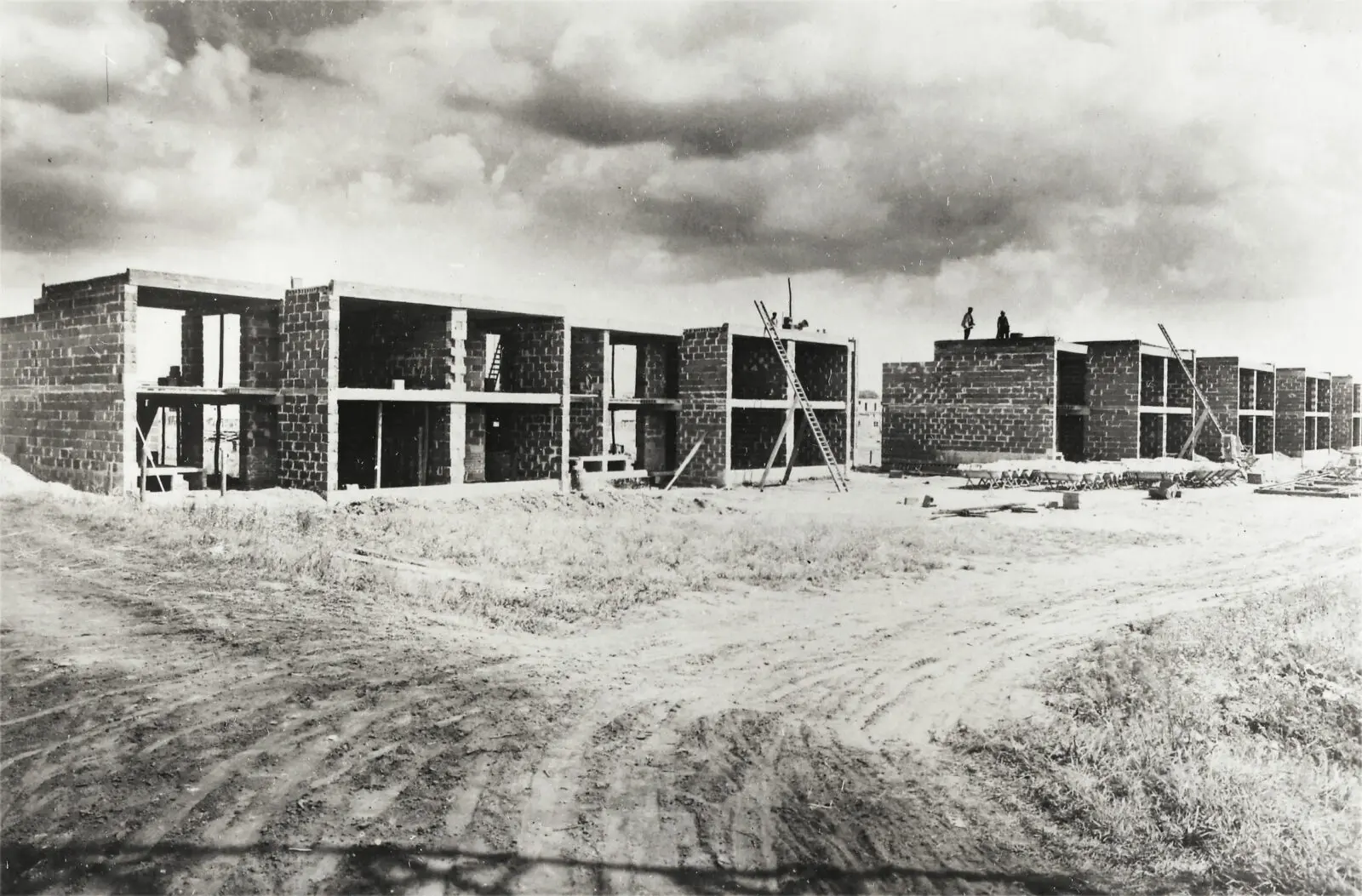 Siedlung Törten im Bau, 1927